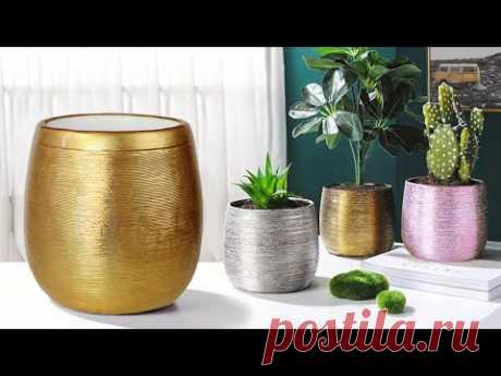 Paper flower vase Making || Cement flower vase - Easy flower vase making - YouTube