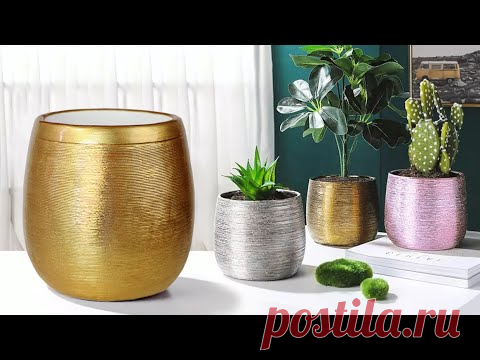 Paper flower vase Making || Cement flower vase - Easy flower vase making - YouTube
