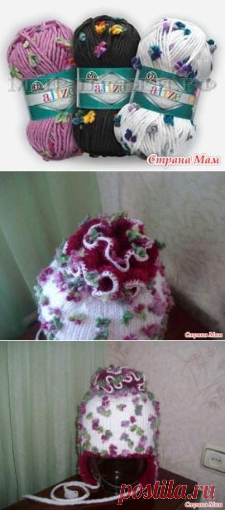 Шапочка с ушками из ALIZE FLOWER - Вяжем вместе он-лайн - Страна Мам