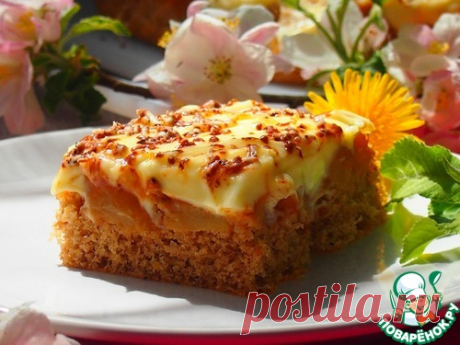 Яблочный пирог с нежным кремом