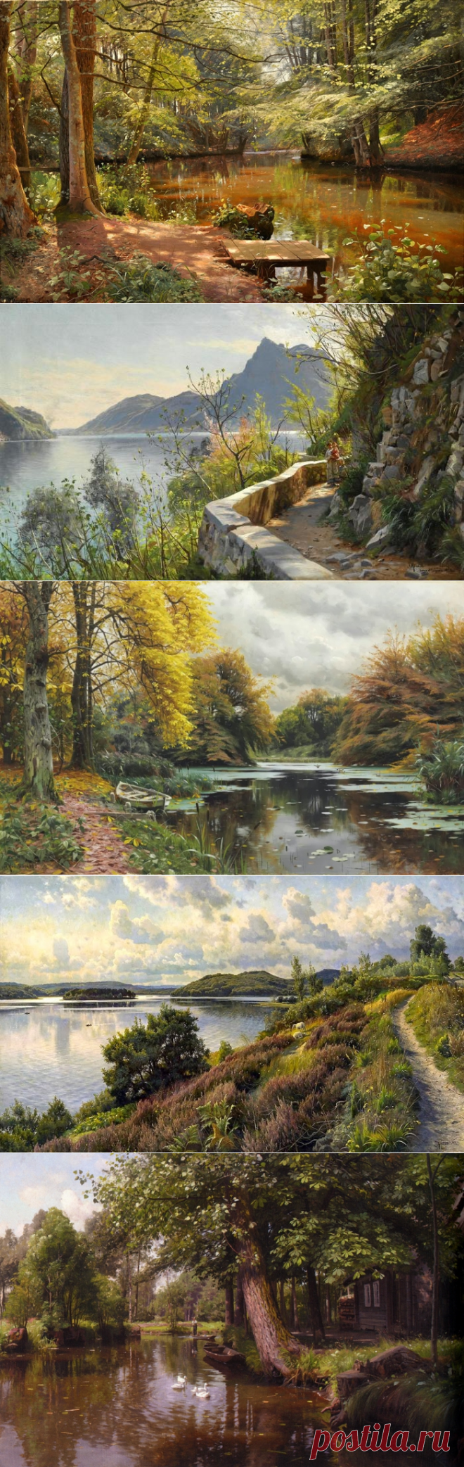 Пейзажи датского мастера Peder Mork Monsted