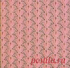 розовый узор / Handmade / Вязание. СХЕМЫ И УЗОРЫ ДЛЯ СПИЦ . / Pinme.ru / LanVan