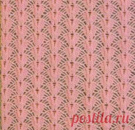 розовый узор / Handmade / Вязание. СХЕМЫ И УЗОРЫ ДЛЯ СПИЦ . / Pinme.ru / LanVan