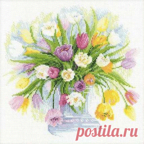 Риолис "Акварельные тюльпаны"