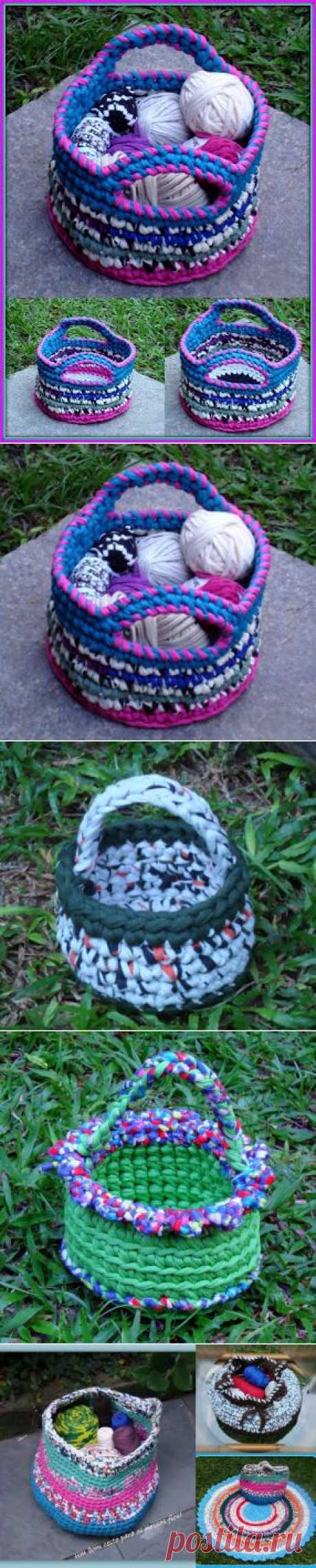 EU TAMBÉM CROCHETO...: Cestos e cestinhos