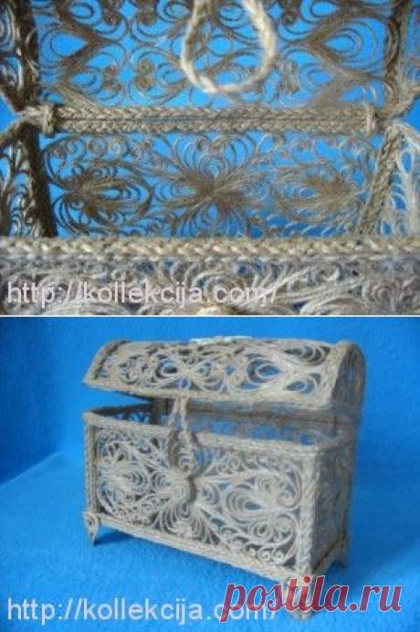 Джутовая филигрань — шкатулка. Автор работы Людмила Пыхова. | Своими руками — интернет журнал