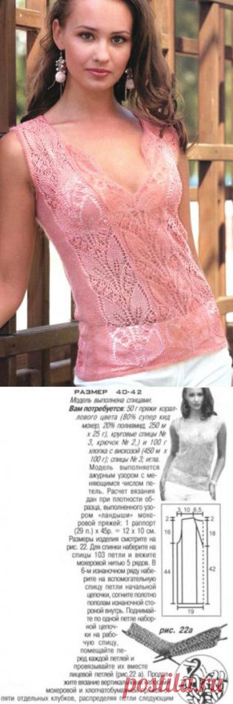 Ажурный топ спицами