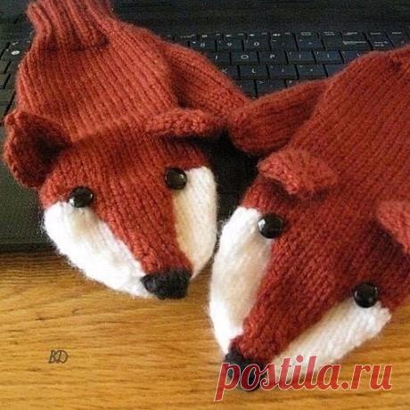 Забавные детские варежки "Лисички"
#knitting #вязание_спицами #варежки_спицами #вяжем_детям