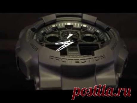 G-Shock Men's GA100-1A1 All Black Resin Watch Photo and Video Review
