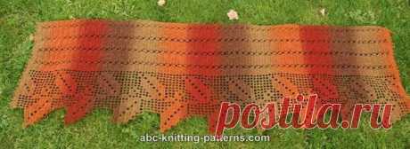 Филейная шаль &quot;Осенние листья&quot; от Elaine Phillips. Крючком. / Обсуждение на LiveInternet - Российский Сервис Онлайн-Дневников