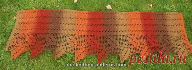 Филейная шаль "Осенние листья" от Elaine Phillips. Крючком. / Обсуждение на LiveInternet - Российский Сервис Онлайн-Дневников