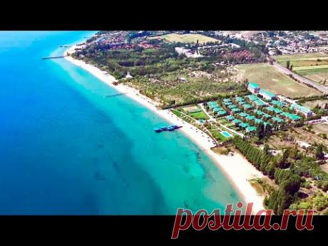 Бесподобная красота Иссык-Куля, съемка с дрона. Кыргызстан, Бостери