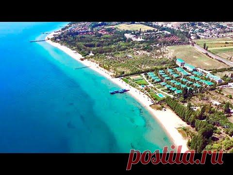 Бесподобная красота Иссык-Куля, съемка с дрона. Кыргызстан, Бостери