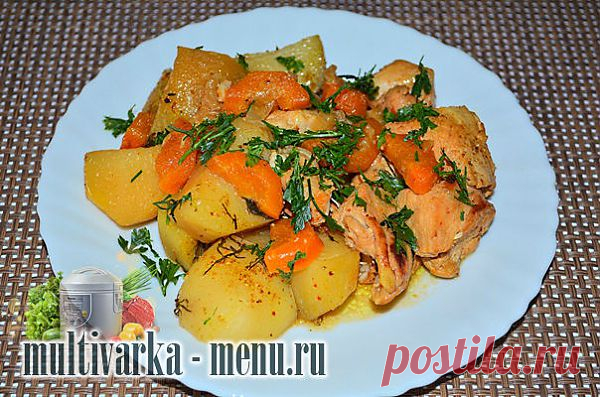 Жаркое из курицы в мультиварке | Курица в мультиварке