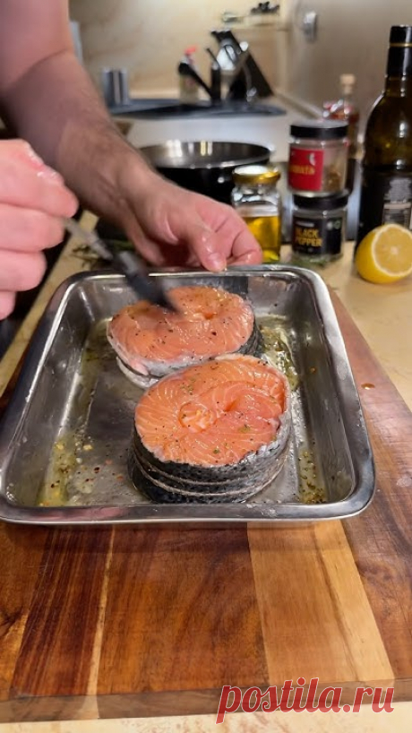 Готовлю стейк из сёмги