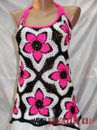 Топ, ажурная кофточка » Ниткой - вязаные вещи для вашего дома, вязание крючком, вязание спицами, схемы вязания