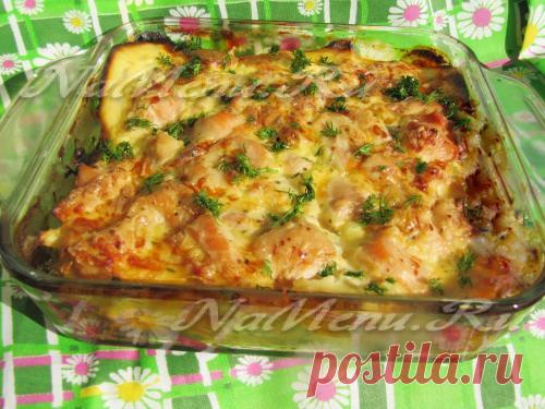 Картофельная запеканка с куриным филе