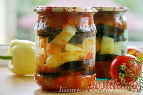 Жареные баклажаны на зиму с перцем и овощным соусом (рецепт без уксуса) | Домашний Ресторан