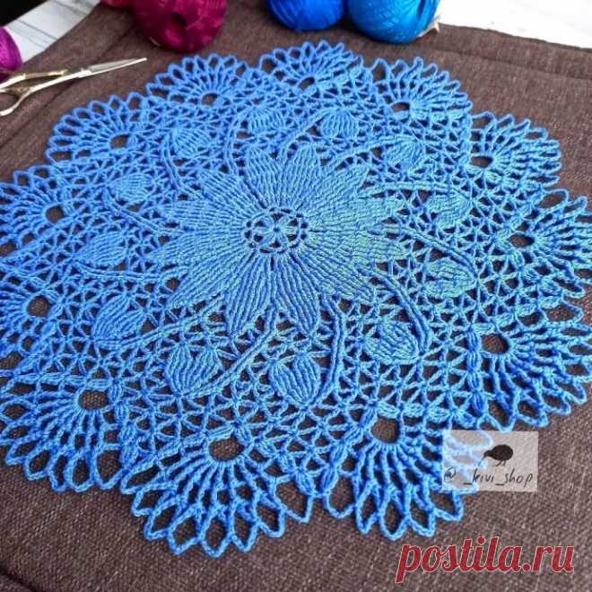 Ажурная салфетка крючком