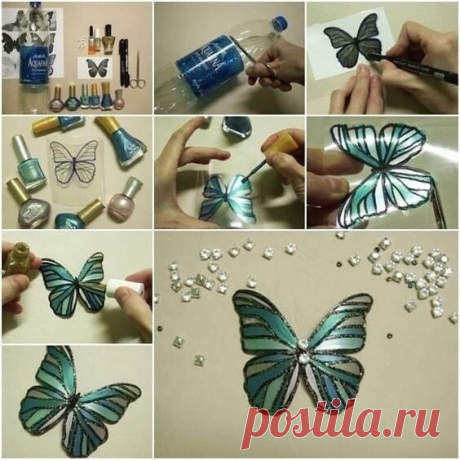 Бабочка из пластиковой бутылки