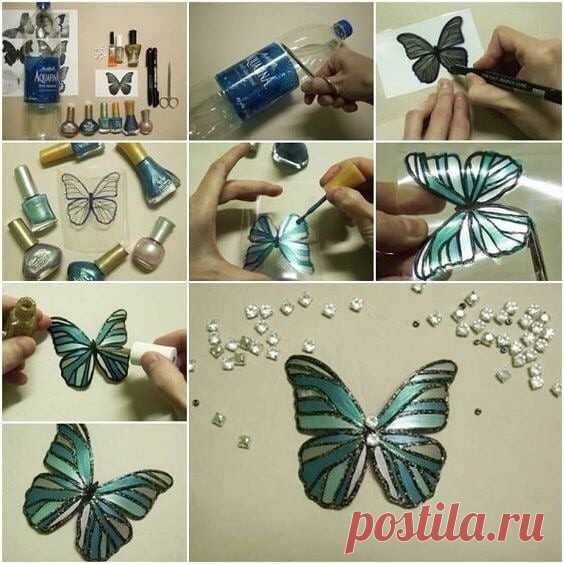 Бабочка из пластиковой бутылки