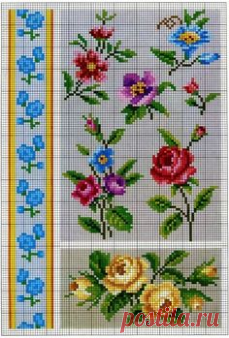 Berlin woolwork charts, part 2... no color chart available, just use pattern chart as your color guide.