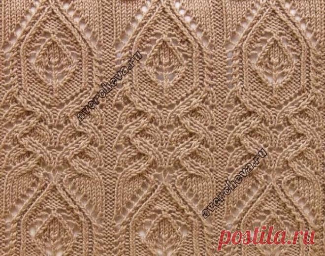Схема узора: 
В схеме указаны лицевые  и изнаночные ряды. Раппорт узора 19 петель( без изнаночных боковых полосок) в ширину . В высоту повторяем с 1-го по 
48-й ряд