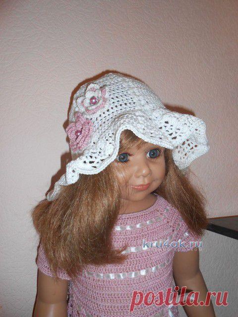 Летняя шляпка Белый колокольчик — работа Татьяны Султановой - вязание крючком на kru4ok.ru