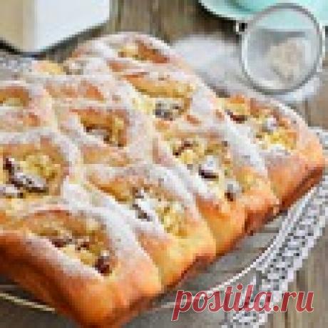 Пирог разборный с творогом и изюмом Кулинарный рецепт