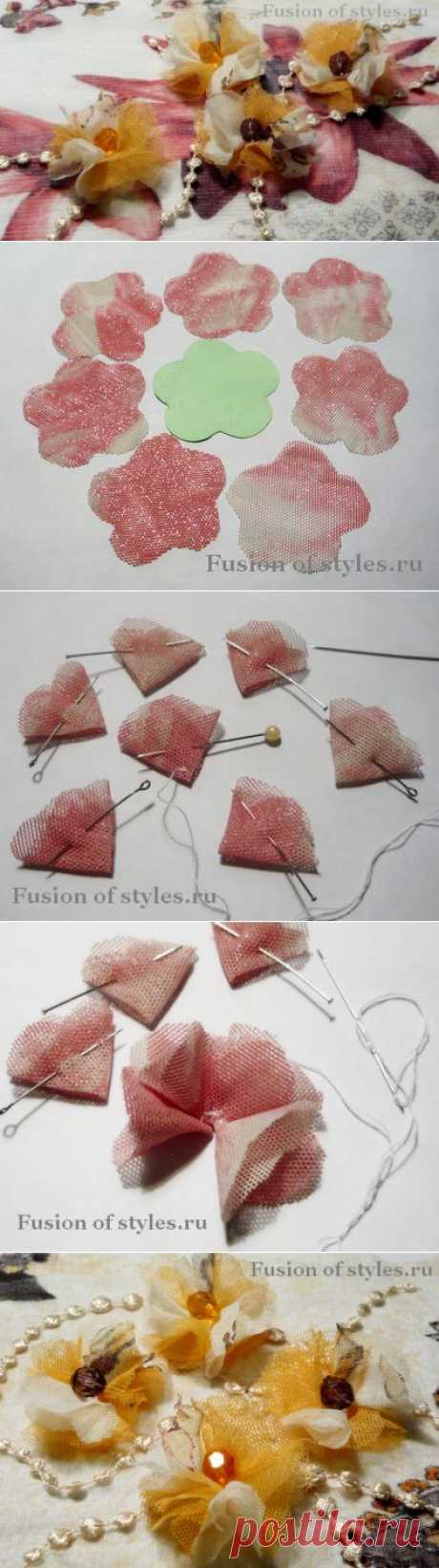 Изготовление декоративных цветов из ткани | Fusion of Styles