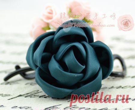 Цветок из лент - Цветы из ткани и бумаги