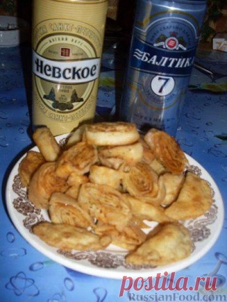 Рецепт: Сухарики жареные и перепечи с мясом на RussianFood.com