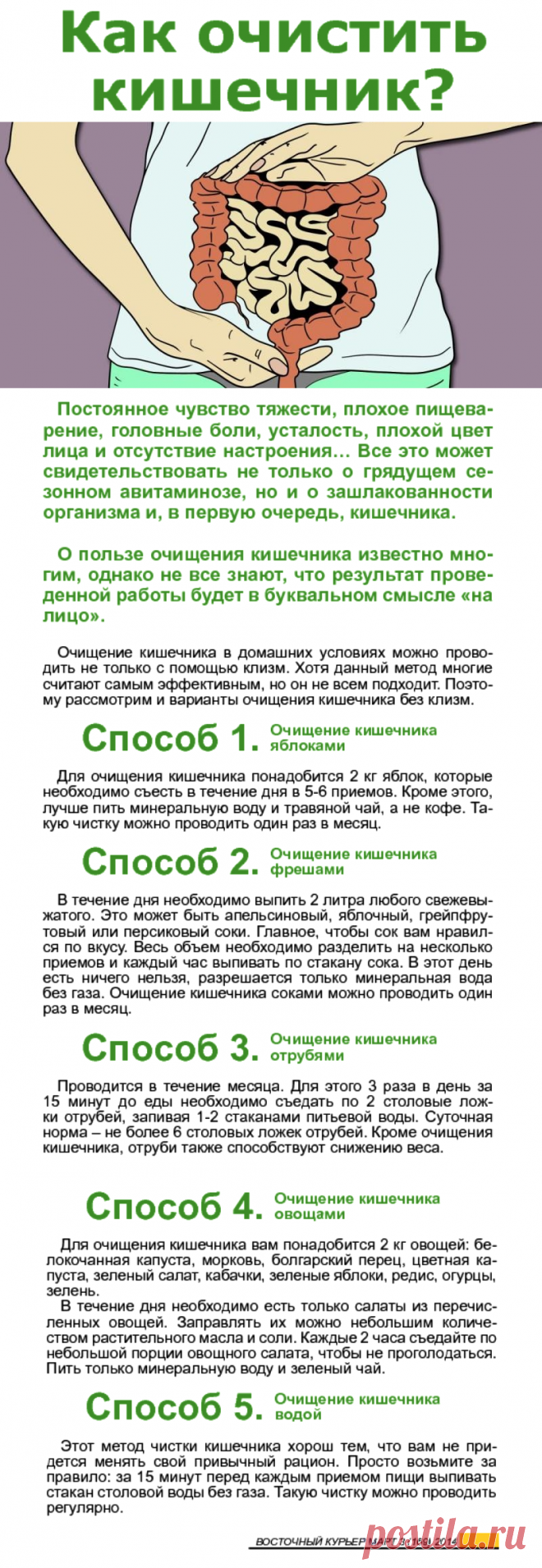 Как очистить кишечник