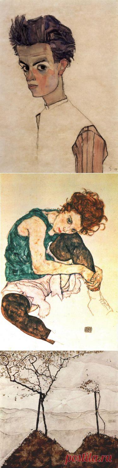 Эгон Шиле, австрийский художник, модерн, экспрессионизм (29 картин)