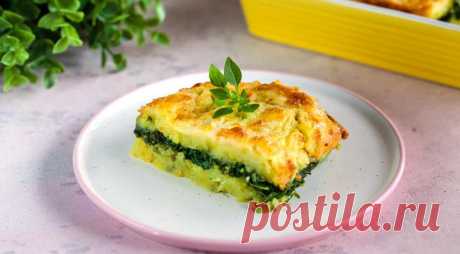 Болгарская мусака из картофеля и шпината, пошаговый рецепт с фото