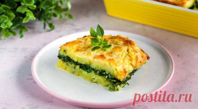 Болгарская мусака из картофеля и шпината, пошаговый рецепт с фото