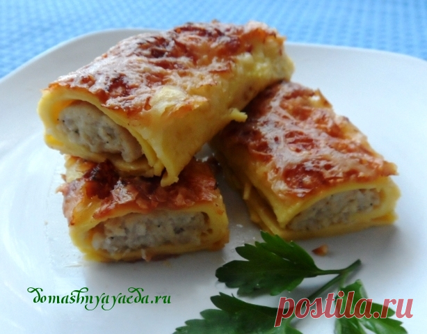 Яичные рулетики с мясом