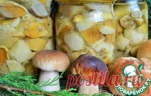 Грибы белые маринованные - кулинарный рецепт