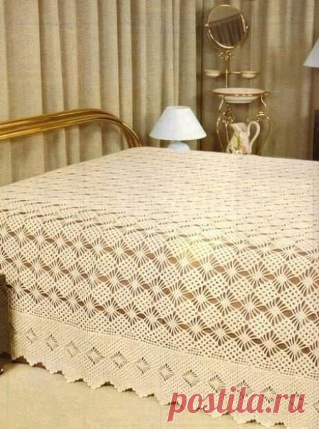 Нежное ажурное покрывало