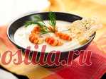 Сырный суп с креветками