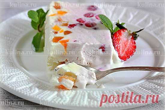 Торт-мороженое с клюквой и курагой – рецепт приготовления с фото от Kulina.Ru