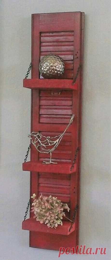 (3) Old Shutter Repurposed | SHELF