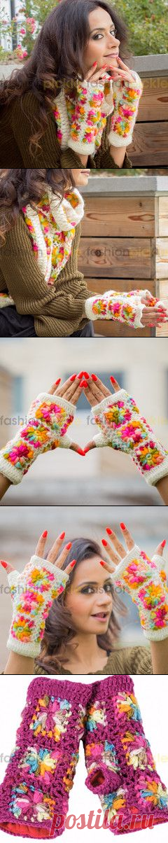Oslo Crochet Handwarmer/Fingerless Gloves - White – FashionPickle