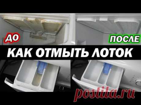 Как ОТМЫТЬ ЛОТОК СТИРАЛЬНОЙ МАШИНЫ от окаменевшего порошка, известкового налета, плесени и грязи