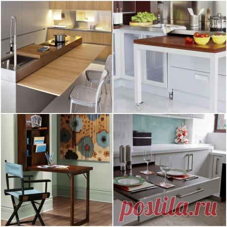 Выдвижной стол на кухне: всегда удобно и практично