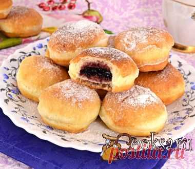 Дрожжевые пончики с начинкой фото рецепт приготовления