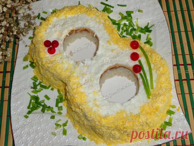 Салат 8 Марта с курицей и сыром - Кормежка.ру