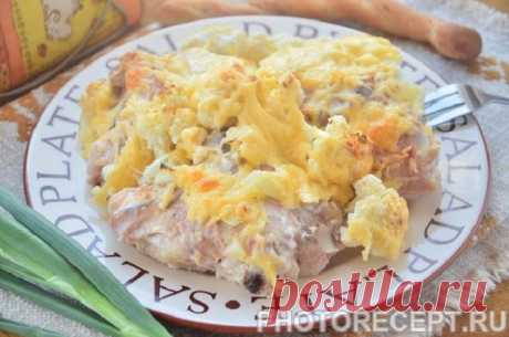 Куриные бёдрышки, запечённые с цветной капустой под сыром