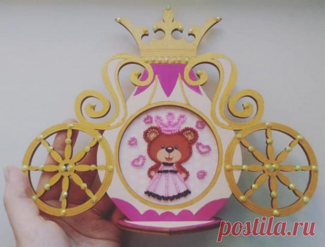 Вышитая принцесса-медведь