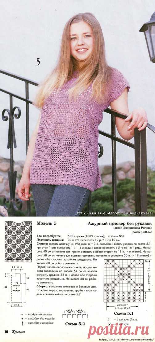 Розовая кофточка на лето.